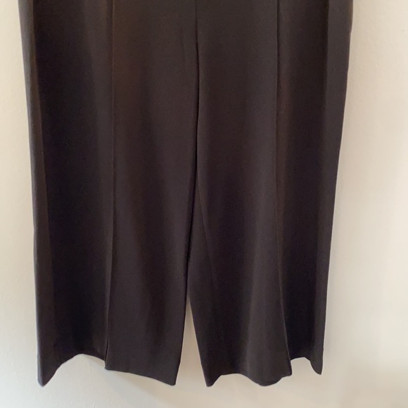 A.L.C. Black Viscose Wide Leg Cropped Pants Trousers Women's 10 - Picture 4 of 9